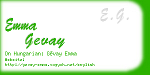 emma gevay business card