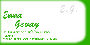 emma gevay business card